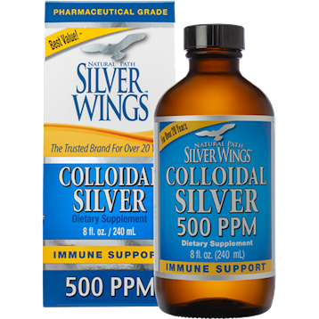 Natural Path Silver Wings Colloidal Silver 500PPM 8 oz Cap Top