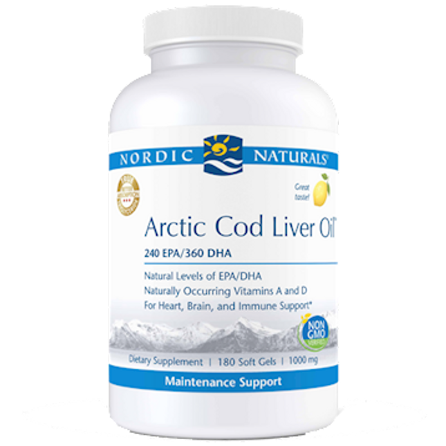 Nordic Naturals Arctic Cod Liver Oil Lemon 180 gels