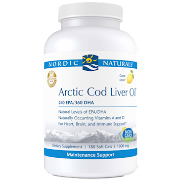 Nordic Naturals Arctic Cod Liver Oil Lemon 180 gels