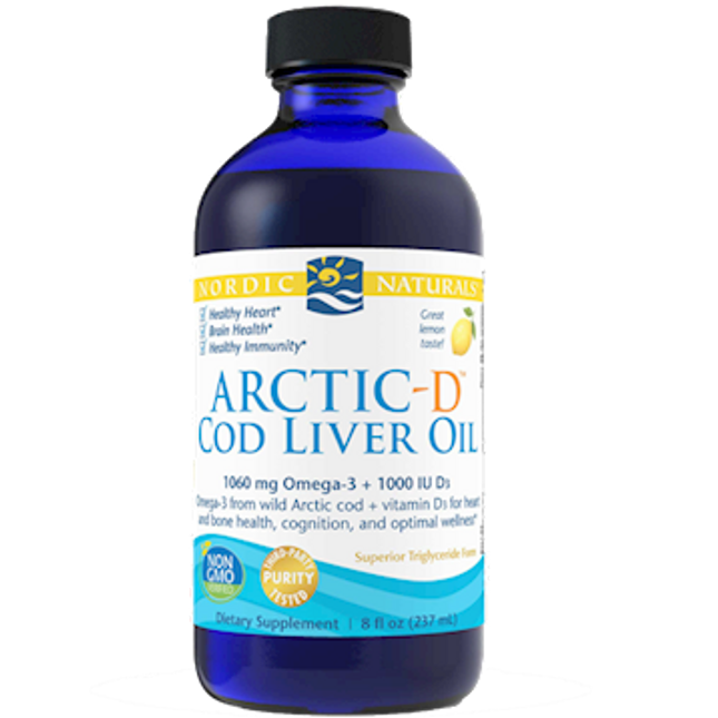 Nordic Naturals Arctic-D Cod Liver Oil Lemon 8 fl oz