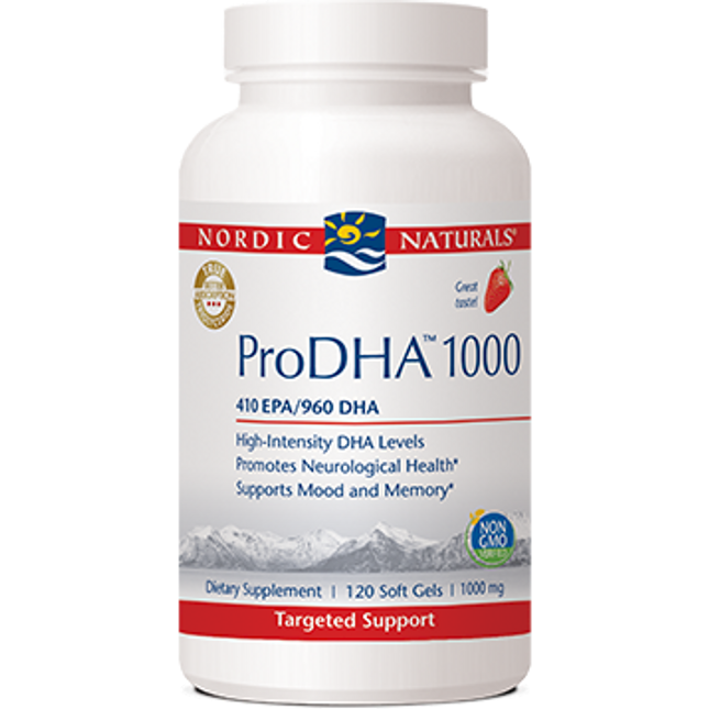 Nordic Naturals ProDHA Strawberry 1000 mg 120 softgels
