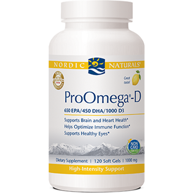 Nordic Naturals ProOmega-D Lemon 1000 mg 120 gels