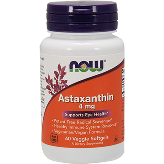 Now Astaxanthin 4 mg 60 veggie softgels