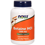 Now Betaine HCl 648 mg 120 caps