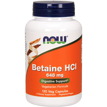 Now Betaine HCl 648 mg 120 caps