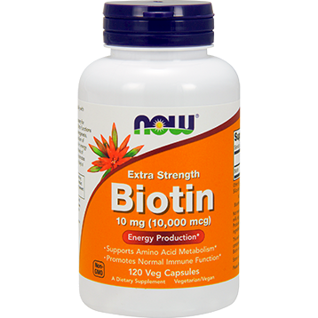 Now Biotin Extra Strength 10 mg 120 vcaps
