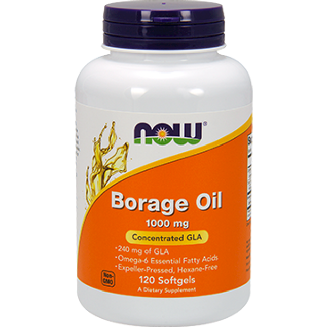 Now Borage Oil 1000 mg 120 softgels