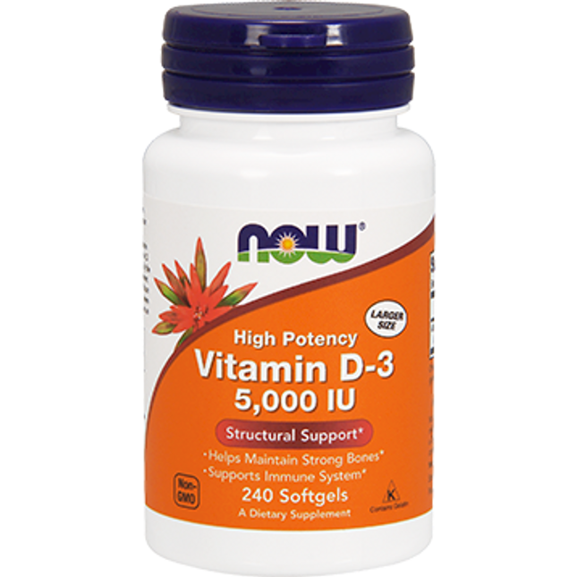 Now Vitamin D-3 5000 IU 240 softgels