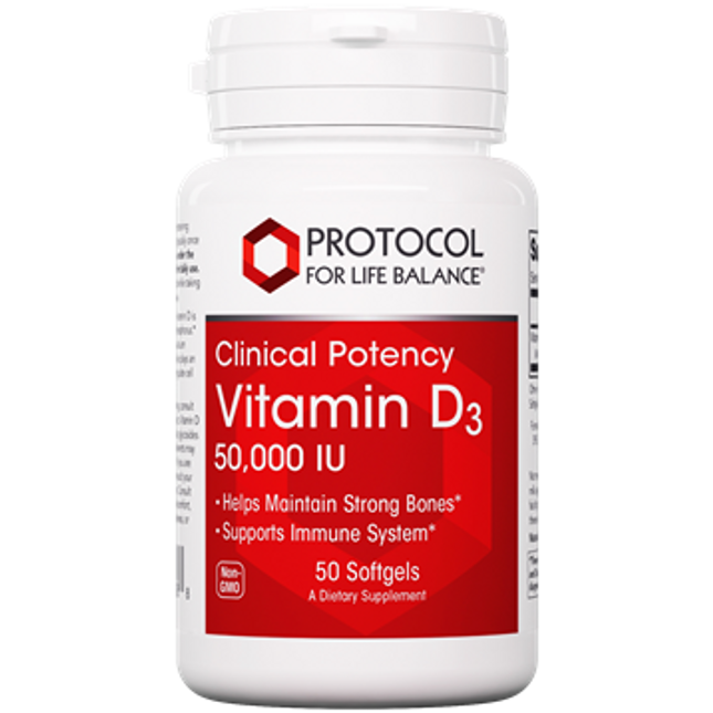 Protocol for Life Balance Vitamin D3 50,000 IU 50 softgels