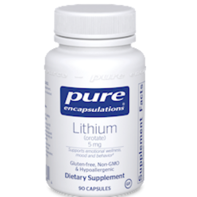 Pure Encapsulations Lithium (orotate) 5 mg 90 vcaps