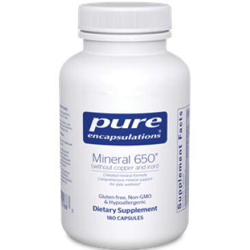 Pure Encapsulations Mineral 650 (w/out CU & FE) 180 vcaps