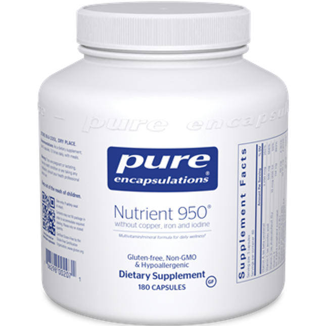 Pure Encapsulations Nutrient 950 w/o Cu, Fe & I 180 vcaps