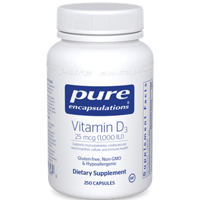 Pure Encapsulations Vitamin D3 1000 IU 250 vcaps