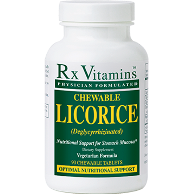 Rx Vitamins Chewable Licorice DGL 90 tabs