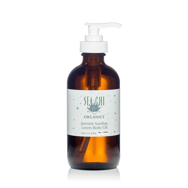 Sea Chi Organics Jasmine Sambac Body Oil w/ Organic Jojoba (Oil of Love) 240ml / 8oz