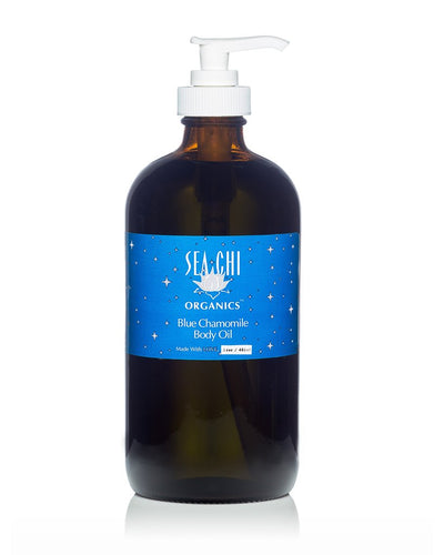 Sea Chi Organics Moroccan Blue Chamomile Body Oil w/ Organic Jojoba 480ml / 16oz