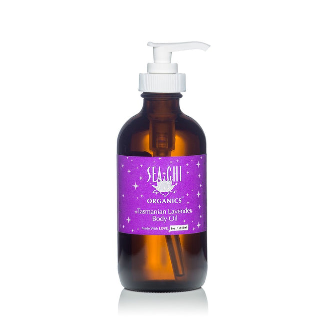 Sea Chi Organics Tasmanian Lavender Body Oil w/ Organic Jojoba 240ml / 8oz