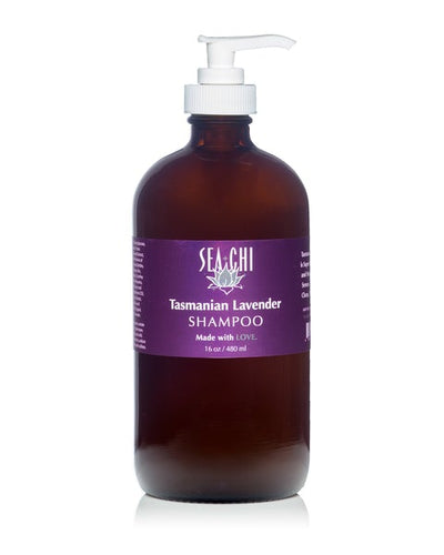 Sea Chi Organics Tasmanian Lavender Shampoo 480ml / 16oz - Glass Bottle