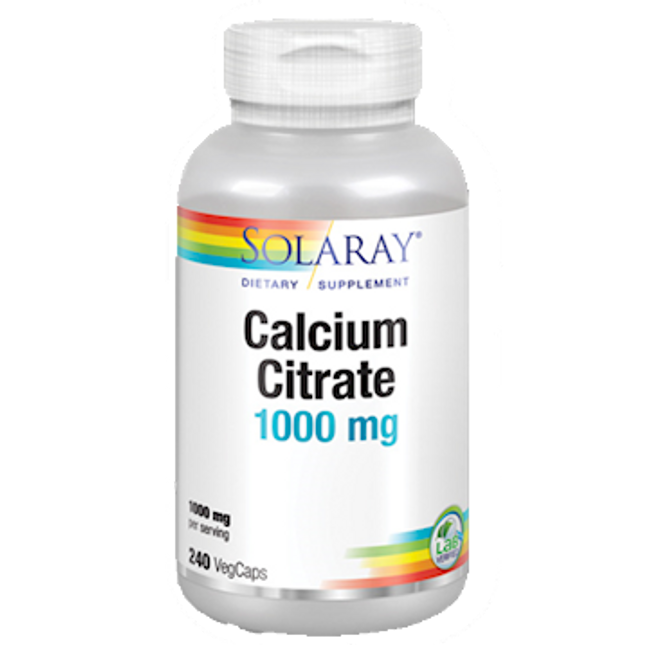 Solaray Calcium Citrate 1000mg 240 vegcaps