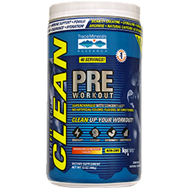Trace Minerals Research CLEAN Pre Workout 40 servings