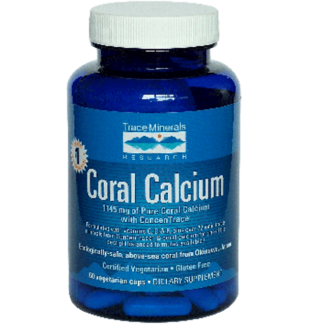Trace Minerals Research Coral Calcium w/ ConcenTrace 60 vegcaps