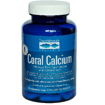Trace Minerals Research Coral Calcium w/ ConcenTrace 60 vegcaps