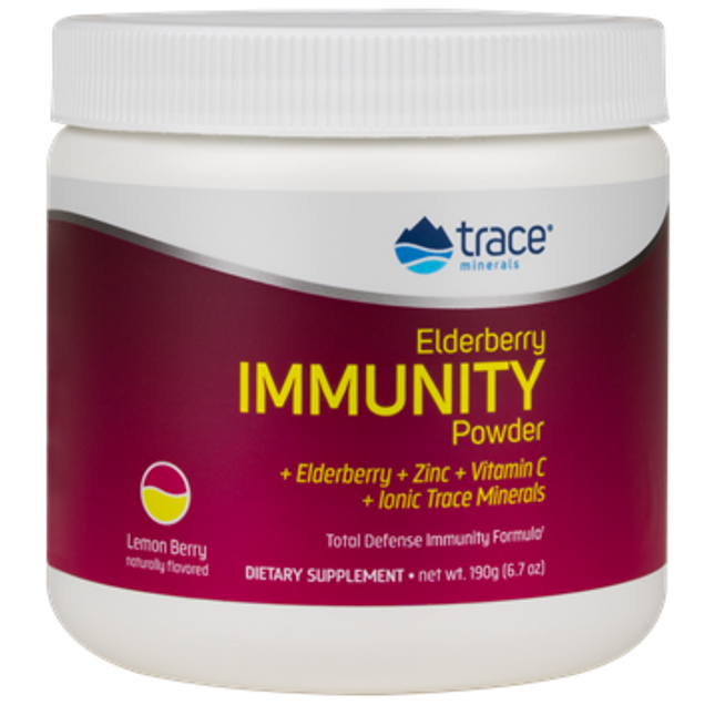Trace Minerals Research Elderberry Immunity Lemon Berry 50 serv