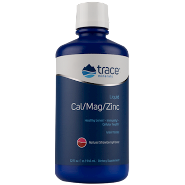 Trace Minerals Research Liquid Cal/Mag/Zinc-Strawberry 32 oz