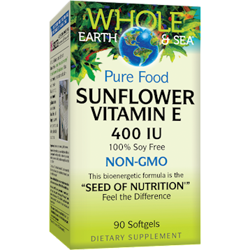 Whole Earth and Sea - Natural Factors Sunflower Vitamin E 400IU 90 softgels