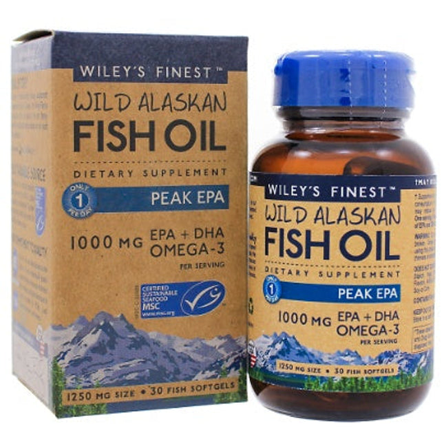Wileys Finest Fish Oils Wild Alaskan Peak EPA 120 softgels