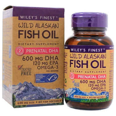 Wileys Finest Fish Oils Wild Alaskan Prenatal DHA 180 softgels