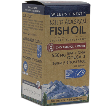 Wiley's Finest Wild AK Fish Oil Chol Supp 90 softgels