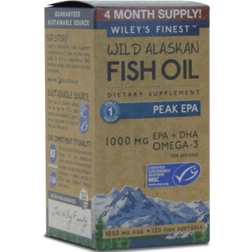 Wiley's Finest Wild Alaskan Peak EPA 120 softgels