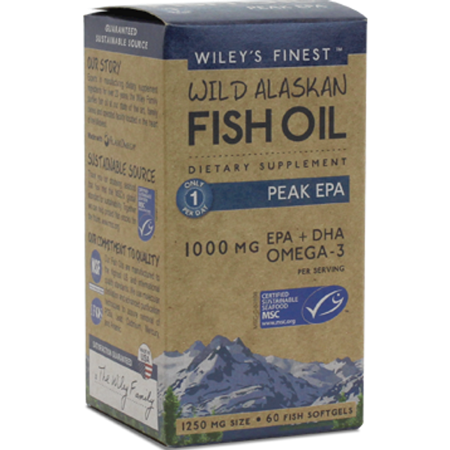 Wiley's Finest Wild Alaskan Peak EPA 60 softgels