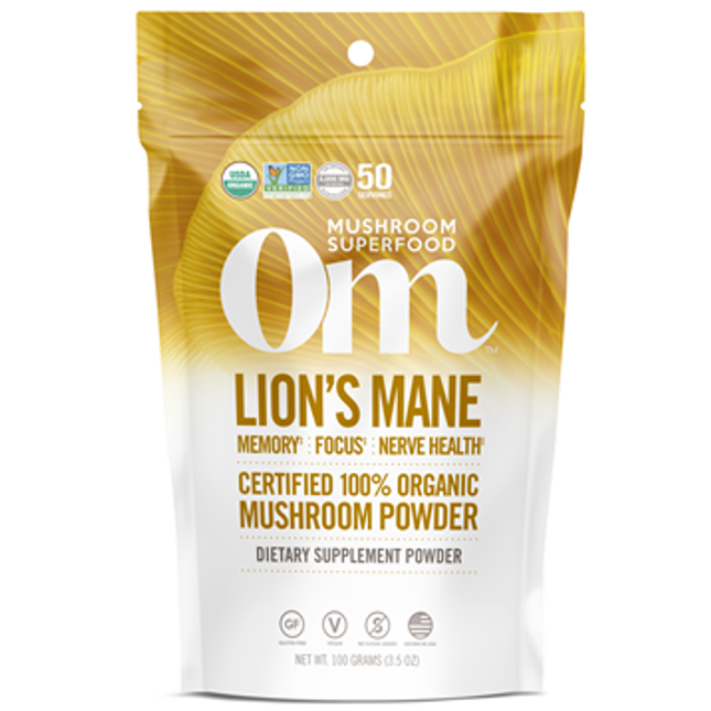 Om Mushrooms Lion's Mane (Hericium erinaceous) 100 g