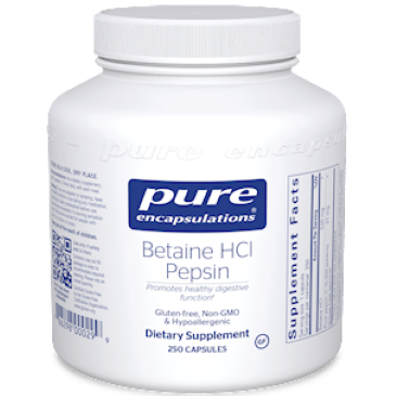 Pure Encapsulations Betaine HCL Pepsin 250 vcaps
