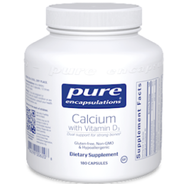 Pure Encapsulations Calcium with Vitamin D3 180 vcaps