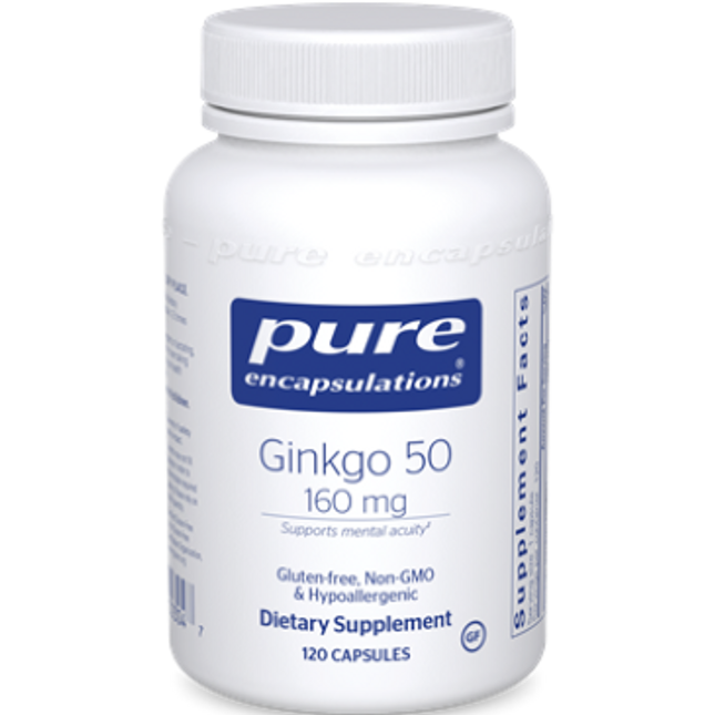 Pure Encapsulations Ginkgo 50 160 mg 120 vcaps