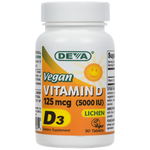 Deva Nutrition LLC Vegan Vitamin D3 (5000 IU) 90 tabs