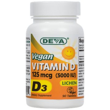 Deva Nutrition LLC Vegan Vitamin D3 (5000 IU) 90 tabs